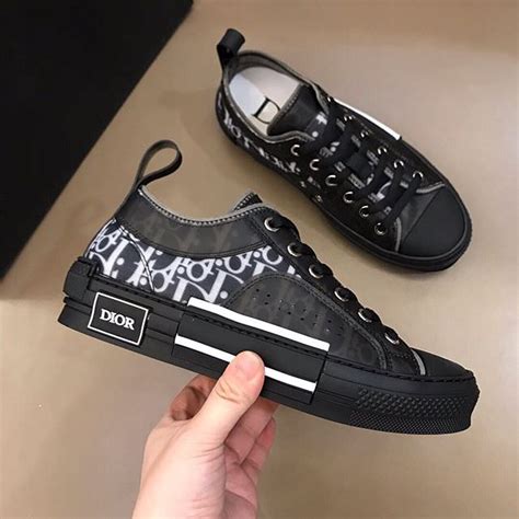 black dior oblique sneaker.